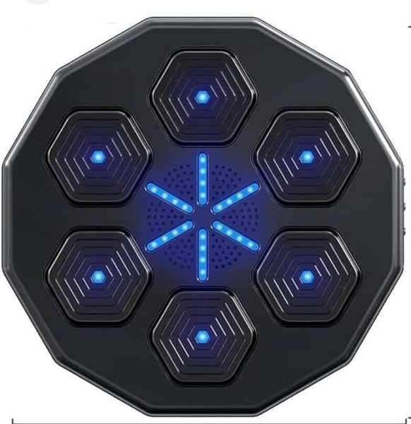 Настінний музичний тренажер для боксу з LED-підсвічуванням та рукавицями 332 фото