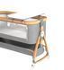 Детская кроватка приставная 3 в 1 с люлькой и функцией качания Приставная кровать Детская кроватка, серый цвет 11 фото 3